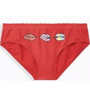 NWT Torrid Strong Hipster Panties Red Rainbow Lip LGBTQ